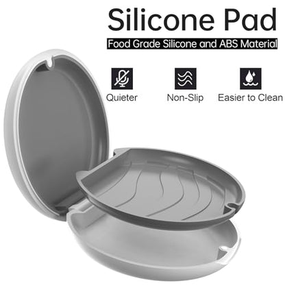 Retainer Case with Mirror, Slim Aligner Case for Invisalign with Tool Kit - color: White
