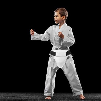 GANAZONO Breathable Groin Protector for Kids with Pu Sponge Material Wear-Resistant Crotch Guard for Taekwondo Martial Arts Training Safety