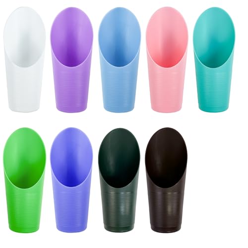 9 Pcs Bonsai Soil Scoops Plastic Garden Soil Scoops Succulent Soil Scoop Colorful Small Soil Scoops Gardening Tools for Plant Flower Succulent (Colorful)