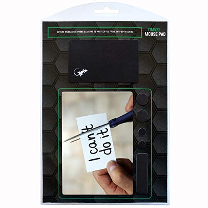 Mouse Pad Adhesive Bottom - Sticks to Any Surface - Portable - Webcam Covers and Screen Cleaner Included (CAN DO IT) - color: CAN DO IT