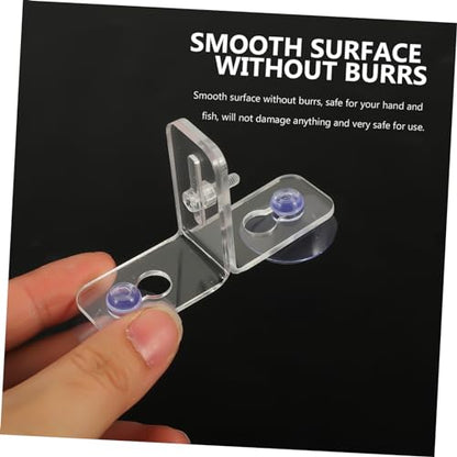 4sets Aquarium Divider Clips Transparent Fish Tank Partition Board for Easy Separation and Secure Living Environment for Pet Fish