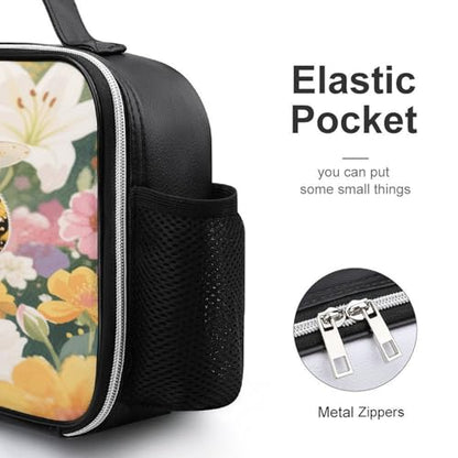 Goldfish Swimming in The Fish Tank Lunch Bag for Women Men,Reusable Portable Lunch Box, Soft Cooler Lunchbox for Work Picnic