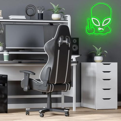 Alien Neon Sign for Wall Decor, USB Powered Green Game Room Neon Light, Green Alien LED Light Up Sign for Kids Birthday New Year Man Cave Teen Party Game Room Decoration - style: Green Alien