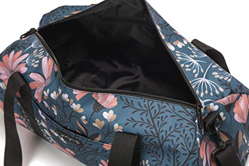 Jadyn 19” Barrel Womens Duffel/Gym/Weekender Bag (Navy Floral) - color: Navy Floral