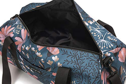 Jadyn 19” Barrel Womens Duffel/Gym/Weekender Bag (Navy Floral) - color: Navy Floral