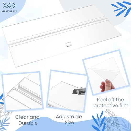 Aquarium Lids Acrylic Canopy 2 Pieces Set 22.95 x 16.61 x 0.28 Inch for 75/90/110 Gallon with Center Brace Aquariums Cover Fish Tank Lid with a Hook Knife, Clear