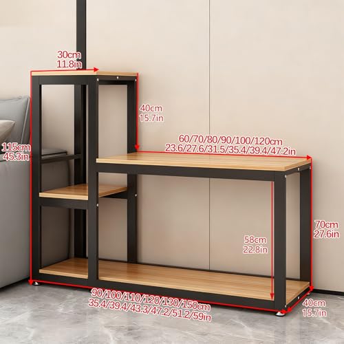 Fish Tank Stand,Multi-Tier Aquarium Turtle Shelf Stand, Sturdy Metal Fish Tank Holder with Non-Slip Pads, Adjustable Height, Black (110cm/43.3in) for Reptiles and Aquatic Pets - color: Black C, size: 110cm/43.3in