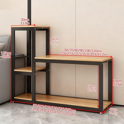 Fish Tank Stand,Multi-Tier Aquarium Turtle Shelf, Sturdy Metal Fish Tank Stand with Non-Slip Pads, 120cm/47.2in, Ideal for Reptiles and Aquatic Pets - Black B - color: Black B, size: 120cm/47.2in