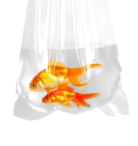 Fishery Bags 12 Inches Leak Proof Rounded Bottom Corners Clear Plastic Fish Bags for Marine and Tropical Fish Transport. (12" x 15" / 100 Pack / 2.25 Mil) - size: 12" x 15" / 100 Pack / 2.25 Mil