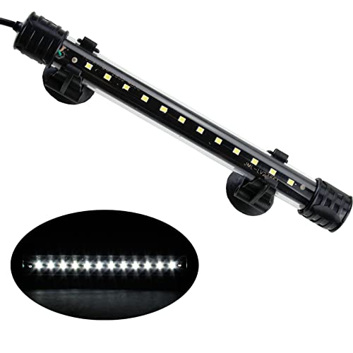 AQUANEAT Aquarium LED Submersible Light 7.5 Inch Underwater Fish Tank Light (White) - color: White