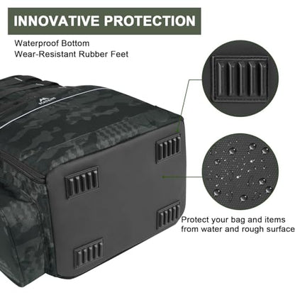 MATEIN Fishing Backpack, Water Resistant Tackle Storage Bag with Rod Holders & Cooler, Fishing Gifts for Men