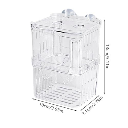 Breeder Box Fish, Acrylic White Breeder Isolation Divider Hatching Boxes, Aquarium Breeder Box, Hatchery Incubator Tank, Acrylic Fish Incubator Tank Divider for Baby Fish Betta Guppy Safe Acclimation