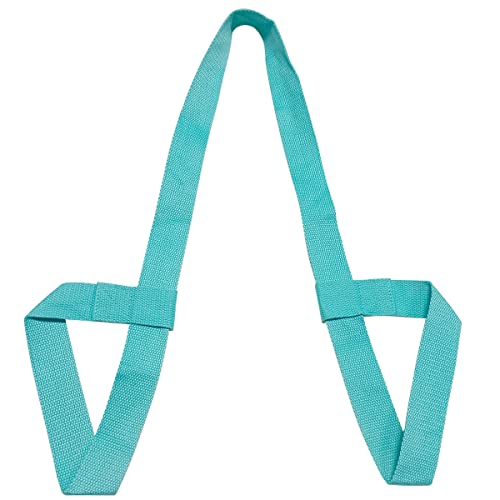 Tenalleys 1Pcs Adjustable Yoga Mat Strap Multi-Purpose Straps Easy-Cinch Yoga Mat Sling - color: Light Blue