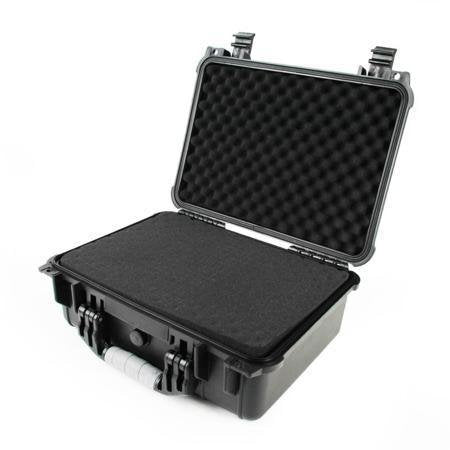 Large and Medium Size Weatherproof Equipment Cases, made of Polypropylene Plastic, Black with Foam Insert (16.5" X 13" X 7" (L x W x H)) - size: 16.5" X 13" X 7" (L x W x H) (BLACK)