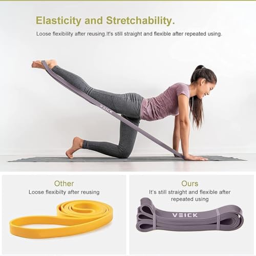 VEICK Pull Up Assist Resistance Bands for Home Gym - color: Green/Purple Set of 4