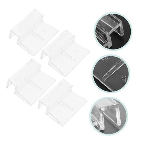 POPETPOP 4pcs Sturdy Acrylic Aquarium Cover Holders Practical Lid Racks for Tanks Supports for Fish and Turtle Tanks Easy to Install and Clean