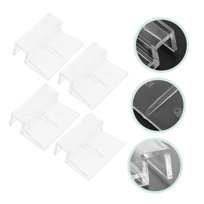 POPETPOP 4pcs Sturdy Acrylic Aquarium Cover Holders Practical Lid Racks for Tanks Supports for Fish and Turtle Tanks Easy to Install and Clean