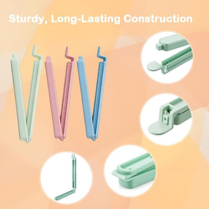 30 PCS Sealing Clip Plastic Bag Sealing Clips, Chip Clips for Food Packages, Bag Clips for Food Storage 2 Sizes, (6 Inch, 4.7Inch) - size: Small&Large
