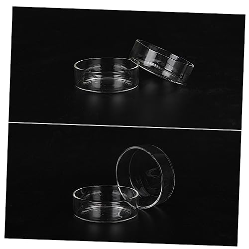BESPORTBLE 3pcs Round Shrimp Feeding Bowl Aquarium Shrimp Feeder Dish Glass Bowl Crystal Supplies Pet Food - size: Size 1