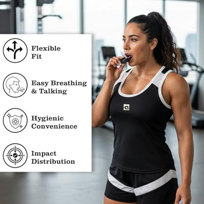 Amber Fight Gear Boil and Bite Sports Mouth Guard Black, Pack of 1 - color: Black, size: Pack of 1