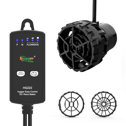 hygger Aquarium Wave Maker for 5-10 Gallon Fish Tanks, Adjustable DC Power Heads for Aquarium with Controller, Aquarium Circulation Pump With Magnetic Base for Saltwater Freshwater Tank 660 GPH - size: 660GPH