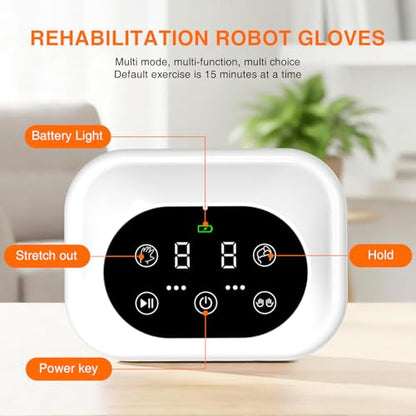 Hand Rehabilitation Equipment, Therapy Gloves for Stroke Hand Recovery Device, Robotic Rehab Glove for Finger Training, Adjustable Strength Hands Exerciser