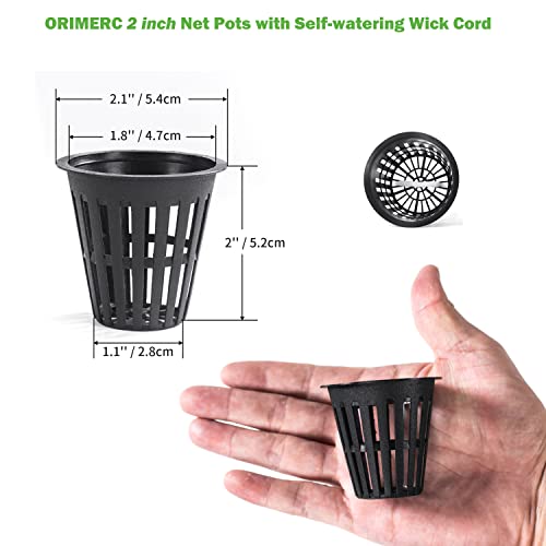 2 inch Net Pots for Hydroponic Tower, 50 Pack Mesh Net Cups Come with Self Watering Wicking Rope&Plant Labels, for Hydroponic Garden Plants Baskets Aquaponics Vegetable Growing Indoor BPA Free - size: 2 inch (50 Pack)