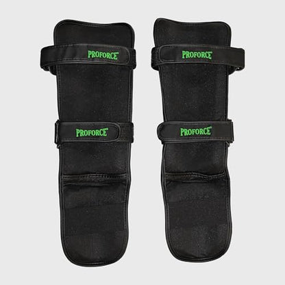 ProForce Martial Arts Combat Tactical Shin & Instep Guard - color: Black/Green, size: X-Large