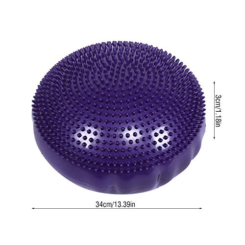 2PCS Balance Disc Inflated Wobble Cushion, Wiggle Seat Balance Pad Purple Soft Yoga Balance Board Without Inflator Pump for Exercisehome Yoga Balance Stability Training