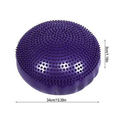 2PCS Balance Disc Inflated Wobble Cushion, Wiggle Seat Balance Pad Purple Soft Yoga Balance Board Without Inflator Pump for Exercisehome Yoga Balance Stability Training