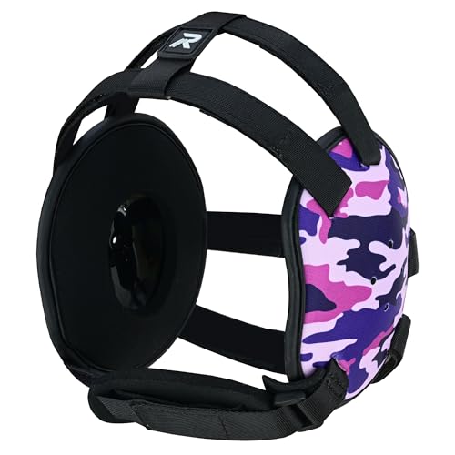ROAR-INT Kid's Ear Guard BJJ Grappling Head Guard Adjustable Wrestling Headgear For Boys and Girls Earguard MMA Jiu Jitsu - color: Pink-camo