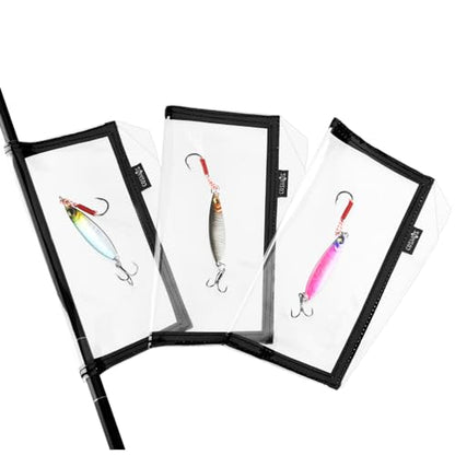 CM Pack of 3 Fishing Lure Wraps Fishing Hook Covers Bait Storage for Protecting Sharp Fishing Hook - style: Large Size