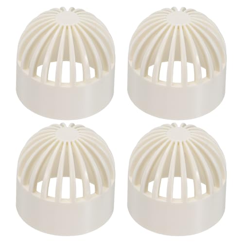 PATIKIL 1.3 Inch (32mm) Fish Cover Permeable Cap, 4 Pcs PVC Breathable Cap Aquarium Guard Fish Tank Intake Cover, White - color: White, size: 1.3Inch(32mm)