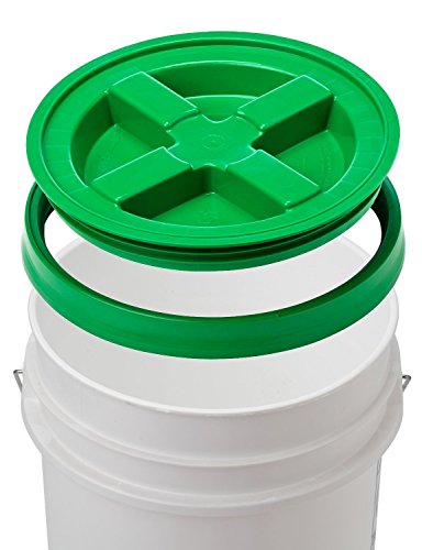 DAONEG 3.5 Gallon Bucket Kit with Green Gamma Seal Screw-on Threaded Lid