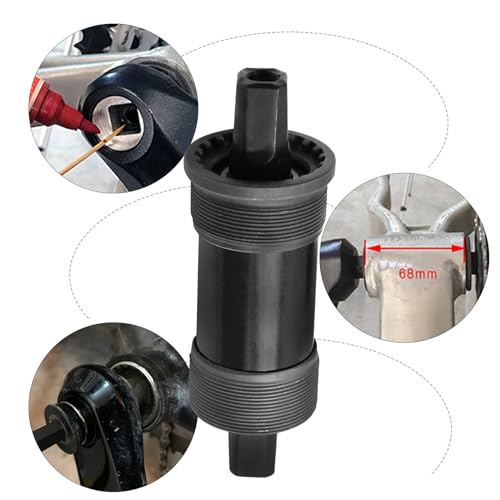 Hoypeyfiy Bike Bottom Bracket Mountain Bike Square-Taper Bottom Bracket Bicycles 68mm Replacement for Shimano Tourney TX800 Series (68x113mm) - size: 68*113mm