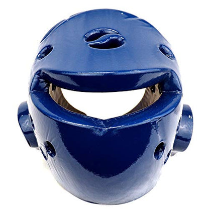 AAMA Taekwondo and Karate Sparring Foam Head Guard - color: BLUE, size: XX-Large