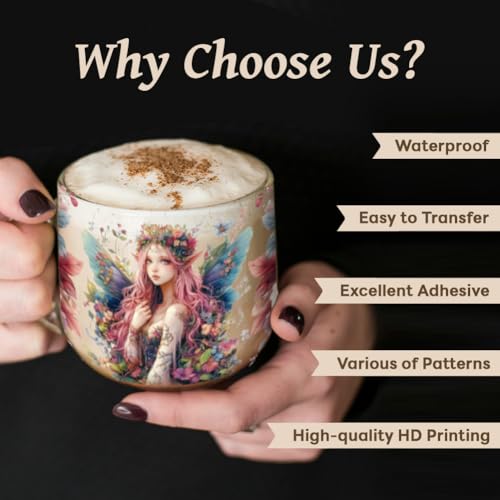 UV DTF Cup Wraps Transfer Stickers Elf Pattern, 10 Sheets Waterproof Custom Vinyl Transfer Sticker 16oz Coffee Glass Cup Tumbler Bottle Mug Decals for Men Women - style: Elf