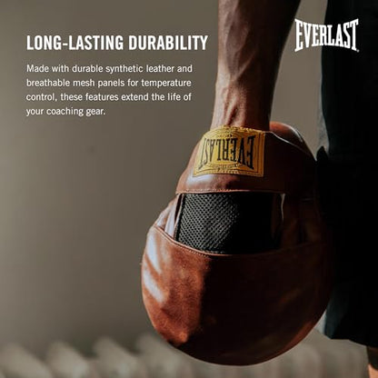 Everlast 1910 Leather Focus Mitts | Vintage Training Punching