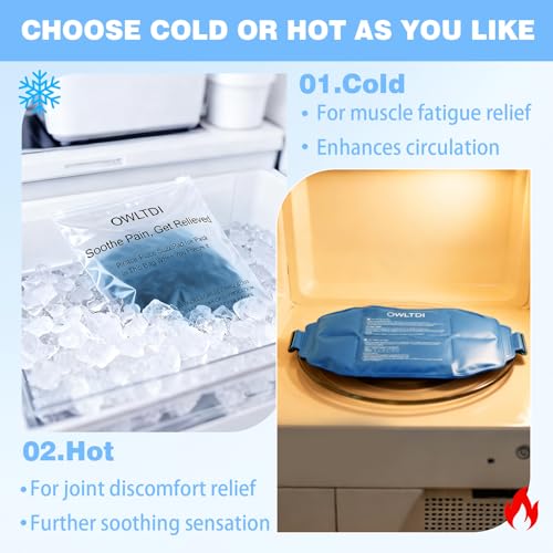 Ice Packs Soft Flexible Gel Pack for Injuries Reusable Cold Hot Therapy for Shoulder Knee Back Elbow Leg Hip Arm for Muscle Relief & Recovery 17.5'' x 9.5'' Blue - color: Blue