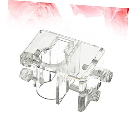 2pcs Aquarium Fixed Clip Water Holder Clamp Acrylic Fish Tank Clip (Size s 5-20mm) Prevents Slipping Falling - color: Transparentx2pcs, size: Size 1x2pcs