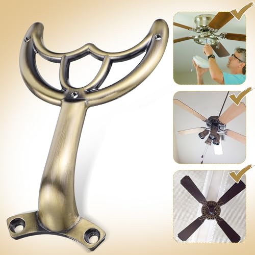 Replacement Ceiling Fan Blades Arm - Stable Ceiling Fan Arm Metal Replacement Part - Golden - color: Coffee