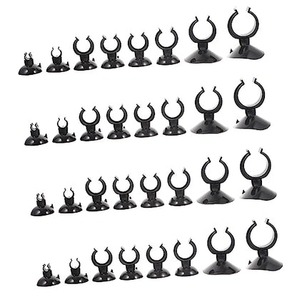 LIOOBO 40pcs Fish Tank Cup Buckle Aquarium Heater Sucker Clips Aquarium Heater Fixing Clip Airline Holder Airline Tubing Clamp Clear Fish Tank Supplies Hose Multifunction Abs