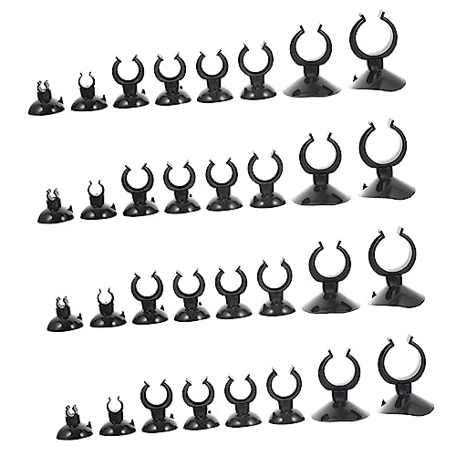 LIOOBO 40pcs Fish Tank Cup Buckle Aquarium Heater Sucker Clips Aquarium Heater Fixing Clip Airline Holder Airline Tubing Clamp Clear Fish Tank Supplies Hose Multifunction Abs