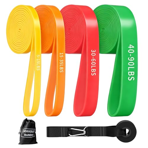 Exercise Bands, Resistance Bands for Working Out, Workout Bands, Pull up Assist Bands, Stretch Bands for Exercise at Home/Gym -Afu - color: 6 set