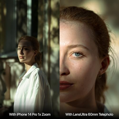 Shiftcam | LensUltra 60mm Telephoto Lens - 2X Magnification, 30-40cm Focus Distance - Capture Distant Beauty, Flattering Portraits, Optical Zoom, Premium Design - color: 60mm Telephoto