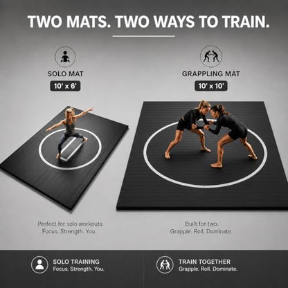 Professional Flexi-Roll Wrestling Mat – High-Density Shock Absorption for BJJ, Judo, MMA & Jiu Jitsu – Portable 1.2-Inch Thick Home Gym Training Flooring for Martial Arts & Yoga - size: NEW-6.6' X 10'