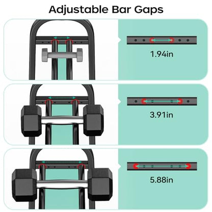 3 Tier Dumbbell Rack - Weight Rack for Home Gym: Stand Only | Heavy Duty Adjustable Storage Rack with Hooks, Dumbbell Stand & Weight Holder, Organizer Shelf for Home Gym - size: 29.96''Length