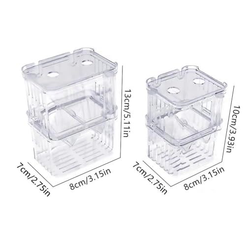 Generic Aquarium Fish Tank Hatchery Incubator Breeding Box, Transparent Fish Isolation Box Acclimation Hatchery, for Baby Fish Shrimp Clownfish Guppy (S) - color: S
