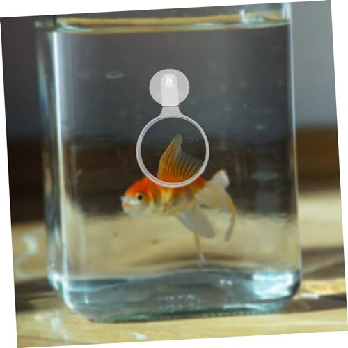 Happyyami Aquarium Magnifier with Strong Suction Cup for Fish Tank Viewing and Plant Observation Acrylic Small Animal Magnifying Glass for Detailed Aquatic and Inspection