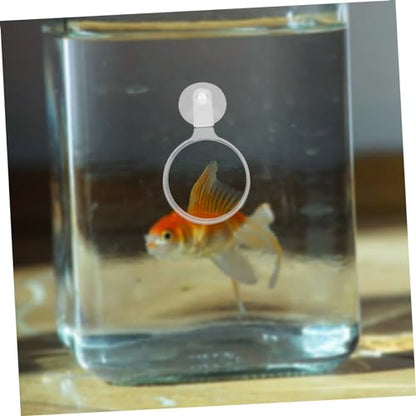 Happyyami Aquarium Magnifier with Strong Suction Cup for Fish Tank Viewing and Plant Observation Acrylic Small Animal Magnifying Glass for Detailed Aquatic and Inspection